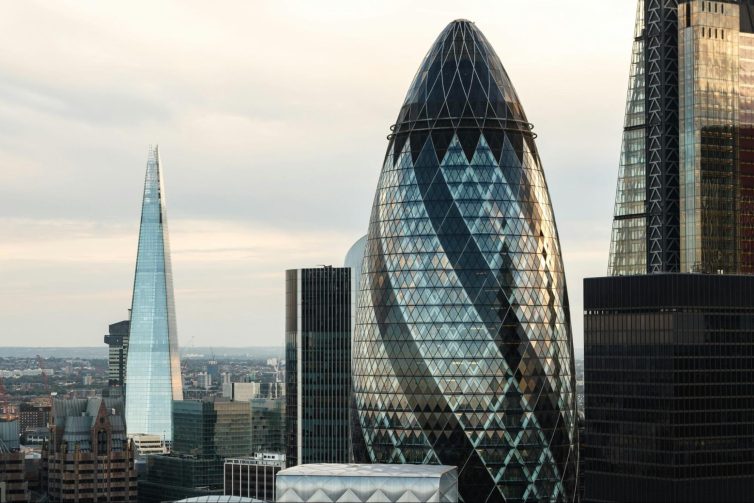 View of London Skyline Including The Gherkin And The Shard