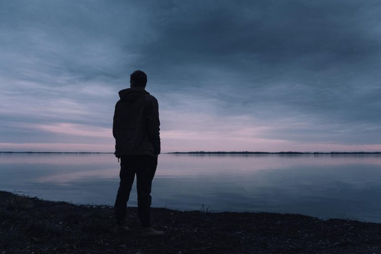 Person looking out to sea