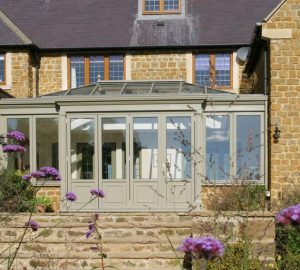 Orangery built against house