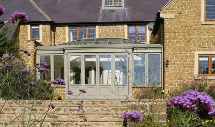 Orangery built against house