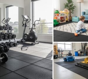 Chid play and gym mats