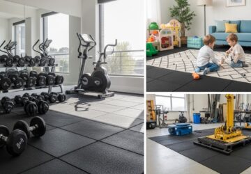 Chid play and gym mats