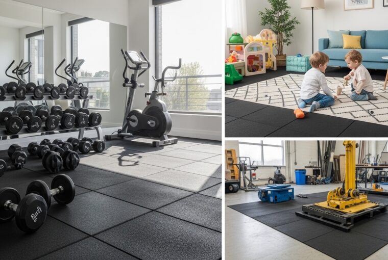 Chid play and gym mats